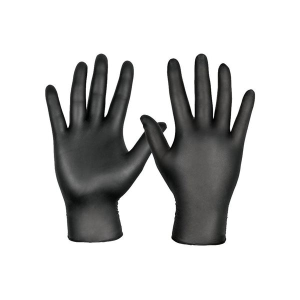 Imagen de Guantes De Nitrilo Negro Caja Por 50 Pares Talle M