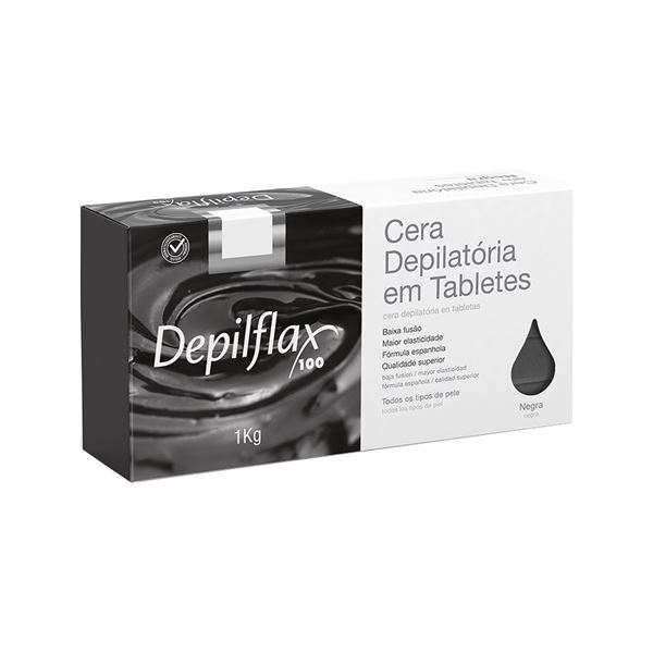 Imagen de Cera Depilatora Española Depilflax Negra Vellos Duros 1Kg