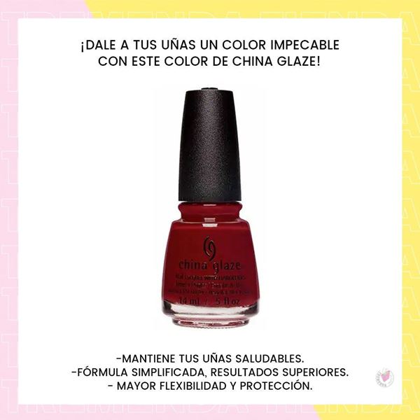 Imagen de Esmalte De Uñas China Glaze Rock N´Royale Bordó Oscuro 14ml