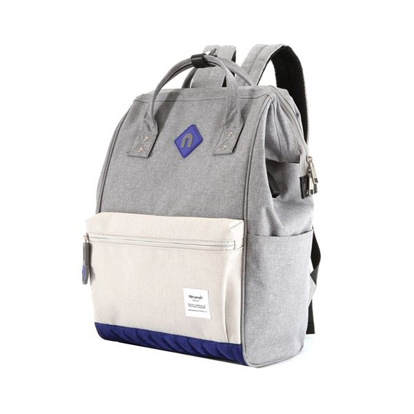 Imagen de Mochila Impermeable Himawari Mod 9004 Gris Y Azul Con USB