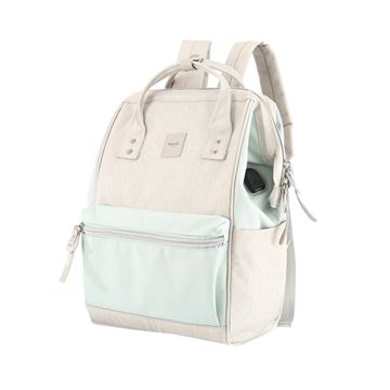 Imagen de Mochila Impermeable Himawari Mod 1881 Gris Y Menta Con USB