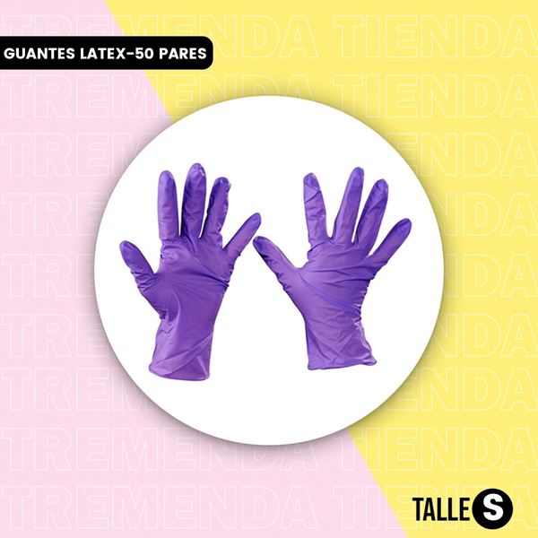 Imagen de Guantes De Nitrilo Descartables Violeta 50 Pares Talle S