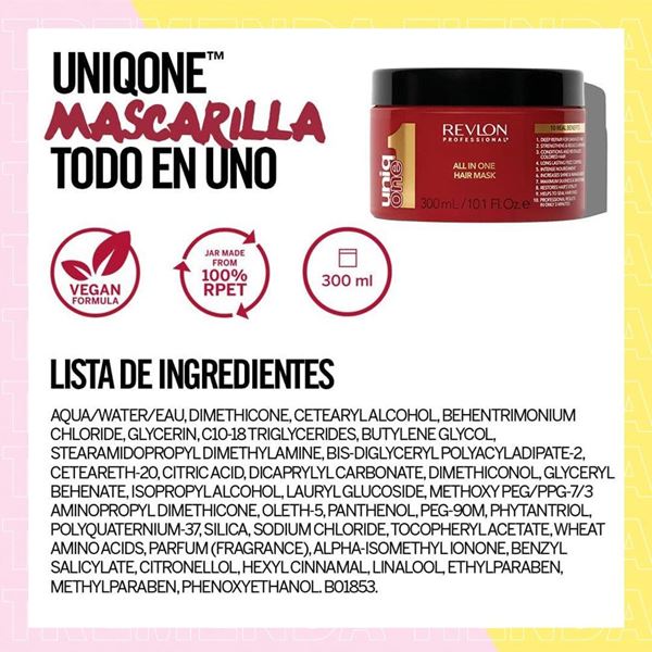 Imagen de Mascara Repara 10 en 1 Revlon UniqOne All In One Hair 300ml