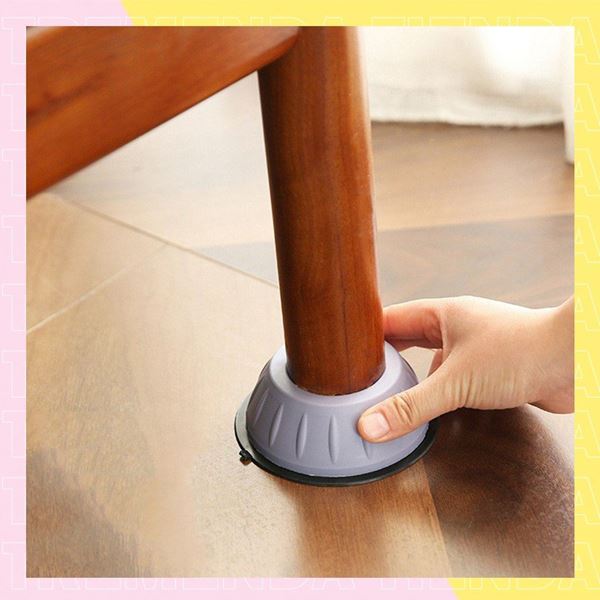 Imagen de 4 Bases Patas De Goma Para Muebles Antivibración Color Gris