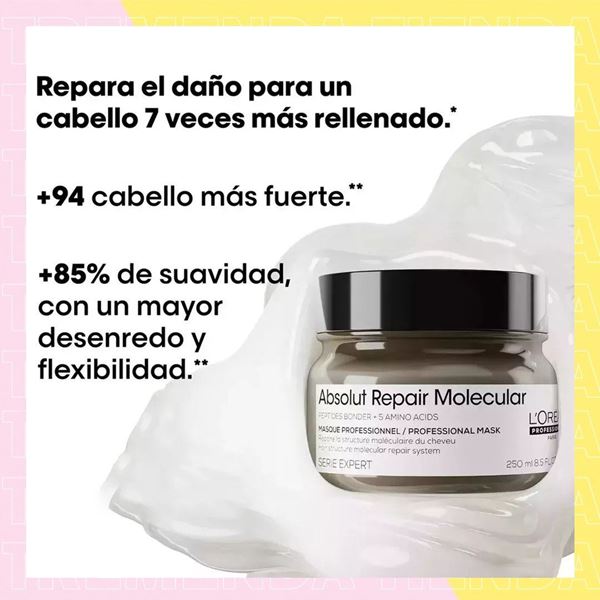 Imagen de Máscara Loreal Absolut Repair Molecular Reparación 250ml