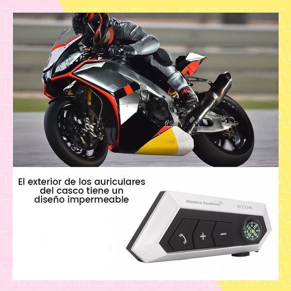 Imagen de Auriculares Manos Libres Bluetooth Para Cascos Motos Q-MT25