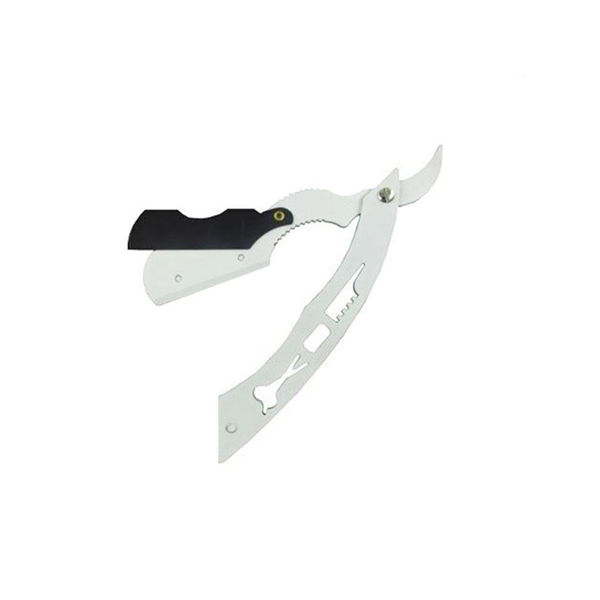 Imagen de Navaja Navajin Barbero Mango Calado Blanco Articulado