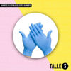 Imagen de Guantes De Nitrilo Descartables Celeste Talle S x 10 Pares