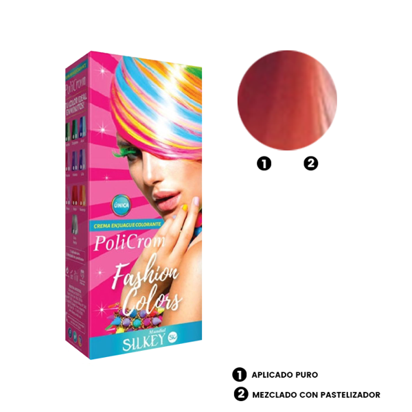 Imagen de Tinta Crema Silkey Policrom Fashion Colors Naranja 90ml
