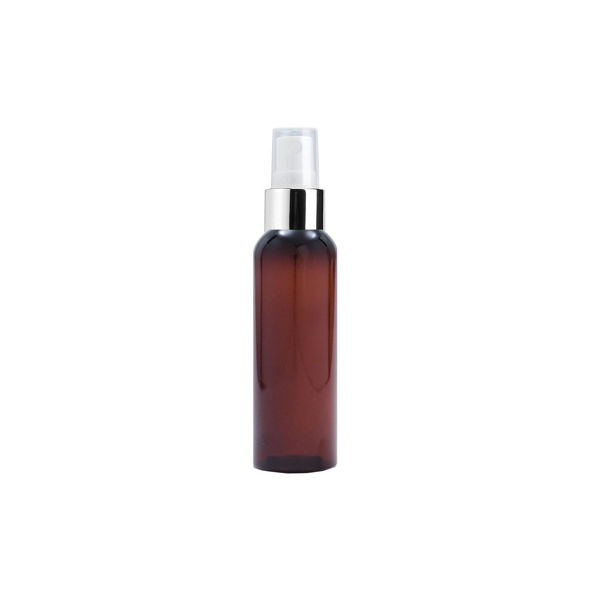 Imagen de Frasco Plastico Bala Ambar Con Pico Spray Plata 120ml