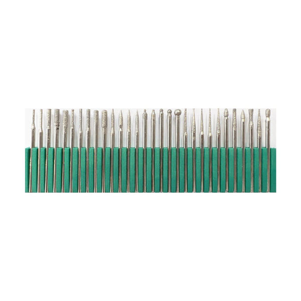 Imagen de Set 30 Mechas Puntas Metal Para Torno Manicuria Pedicuria
