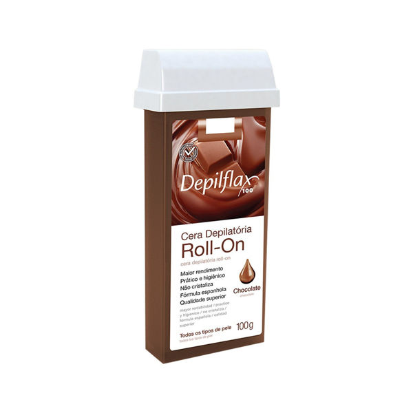 Imagen de Cera Depilatoria Depilflax Roll On Chocolate 100gr