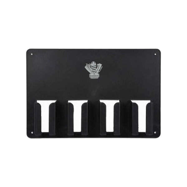 Imagen de Posa Maquina Corta Pelo De 4 Slot Plastico Negro Peluqueria