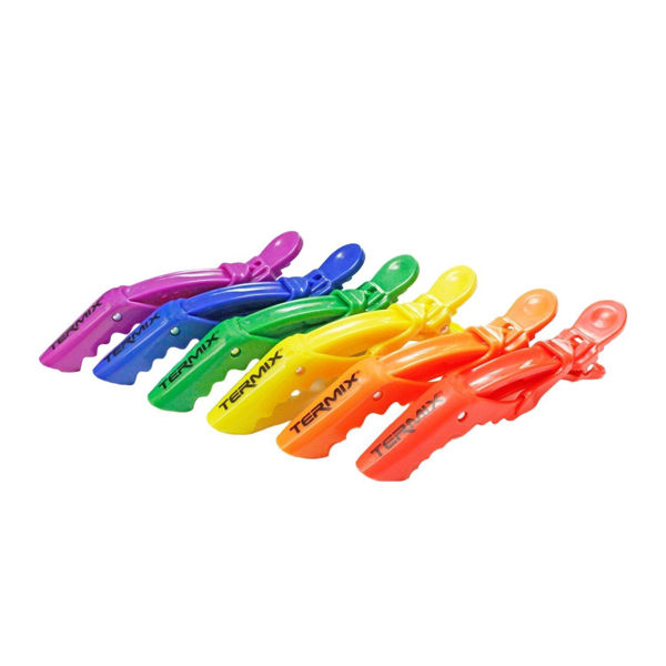 Imagen de Set 6 Pinzas Termix Pride De Plastico Colores Peluqueria