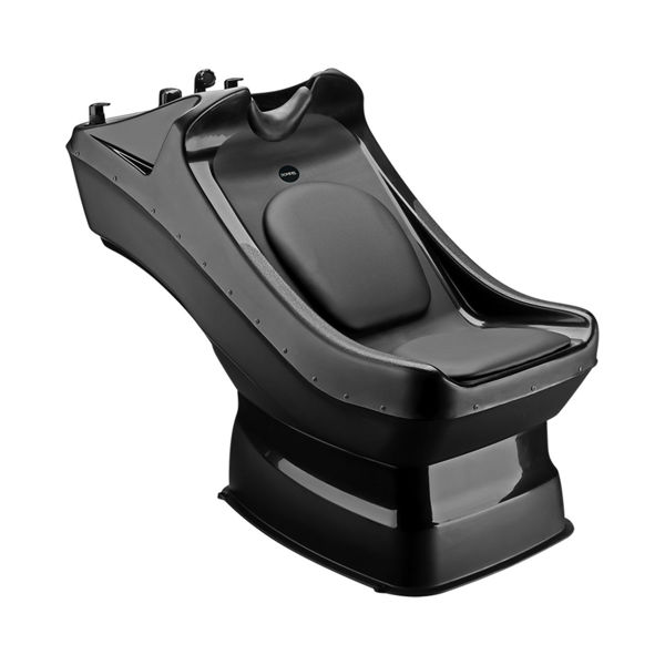 Imagen de Palangana Con Sillón Dompel Veron Fija Negra Con Griferia
