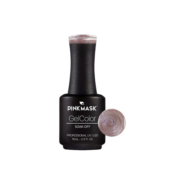 Imagen de Esmalte Para Uñas Gel Semipermanente Pink Mask Rosa Glitter