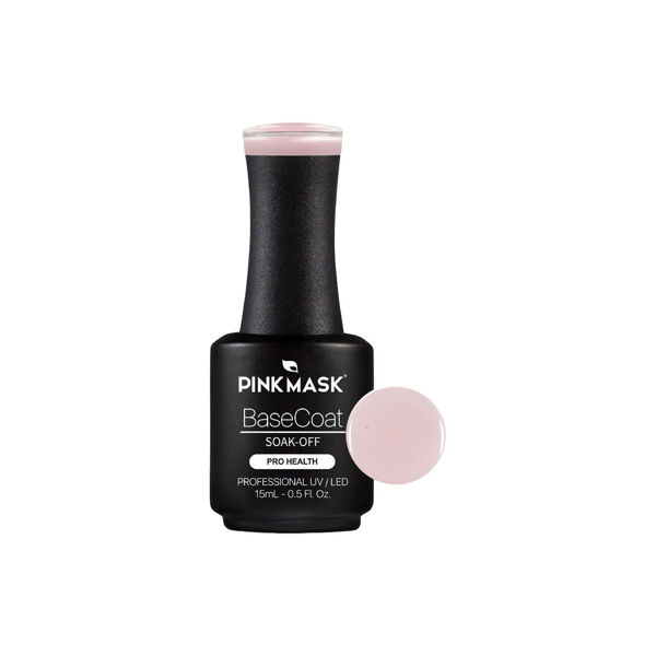 Imagen de Esmalte Para Uñas Gel Base Coat Goma Pink Mask Rosa Pastel