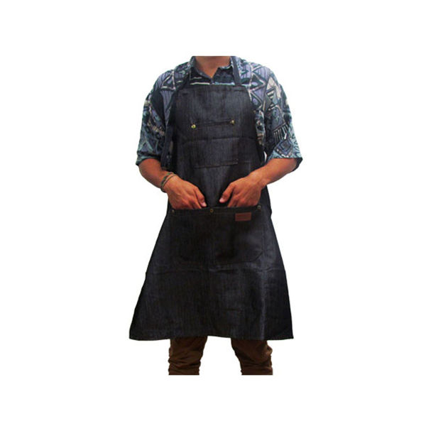 Imagen de Delantal De Jean Para Trabajo 3 Bolsillos Peluqueria Barber