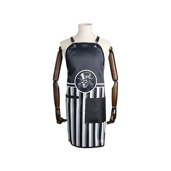 Imagen de Delantal PVC Para Trabajar Peluqueria Diseño Rayado Barberia