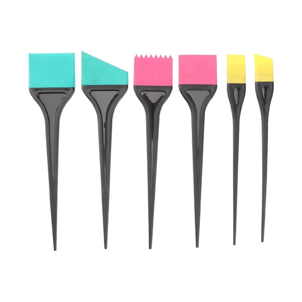 Imagen de Set 6 Pinceles De Silicona Para Peluqueria Diferentes Formas