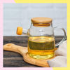 Imagen de Aceitera de Vidrio Graduada Con Asa Y Tapa De Madera 350ml