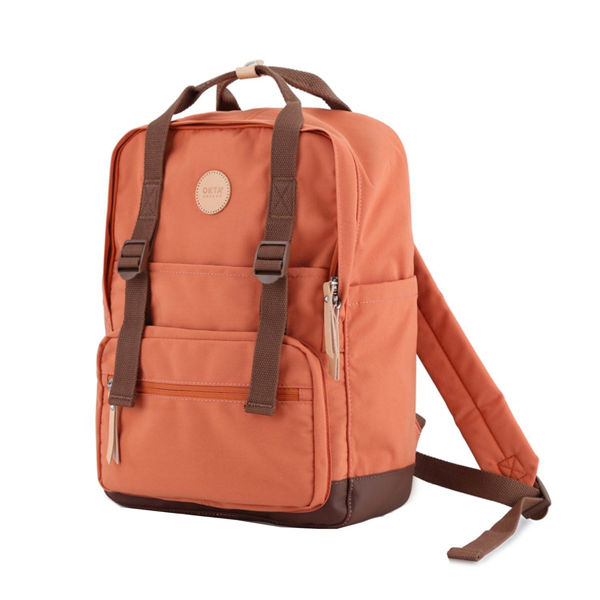 Imagen de Mochila Bolso Impermeable Okta Mod 1085B Ladrillo Y Marrón