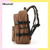 Imagen de Mochila Impermeable Himawari Mod 9290 Marrón Cierres Negros