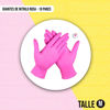 Imagen de Guantes De Nitrilo Descartable Color Rosa Talle M X 10 Pares