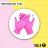 Imagen de Guantes De Nitrilo Descartables Rosa 50 Pares Talle S