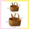Imagen de Set 2 Canastas De Madera Ovaladas Con Asa Para Picnic