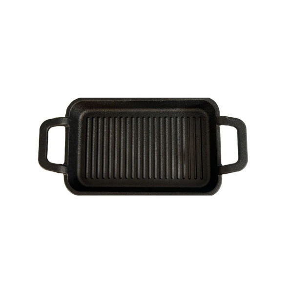 Imagen de Plancha Sarten Bifera Grill Acanalada De Hierro Con Asa 22cm