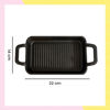 Imagen de Plancha Sarten Bifera Grill Acanalada De Hierro Con Asa 22cm