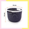 Imagen de Canasto Organizador Redondo Plastico Pvc Con Asas 19X14cm
