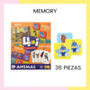 Imagen de Juego De Animales 4 en 1 Memoria Domino Puzzle Cartas Ingles