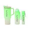 Imagen de 3 Vasos Plásticos Con Pico Y Asa Bicolor 1350ml 700ml  230ml