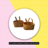 Imagen de Set 2 Canastas De Madera Ovaladas Con Asa Para Picnic