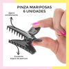 Imagen de Pinzas Mariposas Plásticas Dompel Colores Mixtos X6 Unidades
