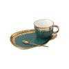 Imagen de Taza Cerámica Té Texturizada 200ml + Plato + Cuchara 12cm