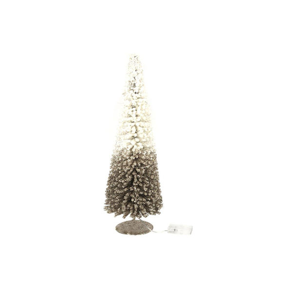 Imagen de Árbolito Navideño Pino Nevado 40cm Con Luces Led A Pilas