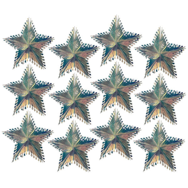 Imagen de Pack 12 Estrellas Tornasoladas Adorno Colgante Navideño 25cm
