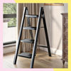 Imagen de Escalera Plegable Negra De Aluminio 4 Escalones 108cm