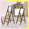 Imagen de Escalera Plegable Simil Madera De Aluminio 3 Escalones 113cm