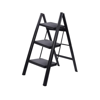 Imagen de Escalera Plegable Negra De Aluminio 3 Escalones 84cm