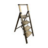 Imagen de Escalera Plegable Plateada De Aluminio 4 Escalones 133cm