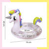 Imagen de Salvavidas Flotador Inflable Unicornio Con Glitter 75cm