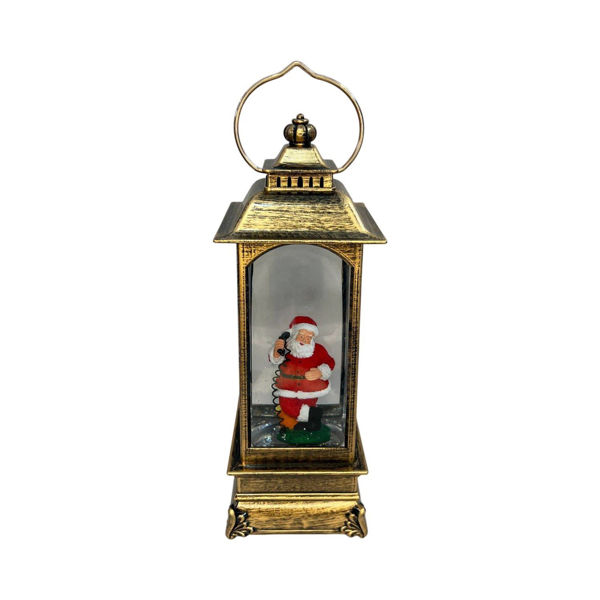Imagen de Farol Navideño Con Luz Música Y Efecto Nieve Navidad 28cm 5v
