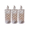 Imagen de Pack 3 Velas De Luz Led Diamantada 5cm Ancho X 15cm Alto