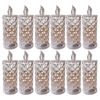 Imagen de Pack 12 Velas De Luz Led Diamantada 5cm Ancho X 15cm Alto
