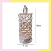 Imagen de Pack 12 Velas De Luz Led Diamantada 5cm Ancho X 15cm Alto