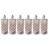 Imagen de Pack 6 Velas De Luz Led Diamantada 5cm Ancho X 12cm Alto